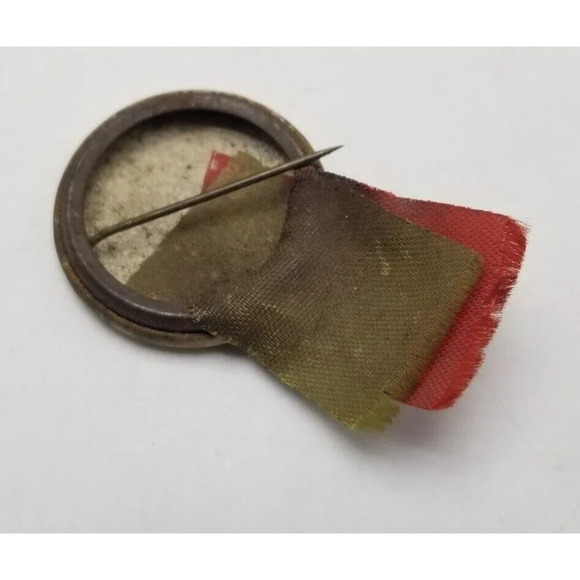 1930s 1940s Santa Claus MERRY CHRISTMAS HAPPY NEW YEAR Celluloid Pinback Button - Picture 5 of 6